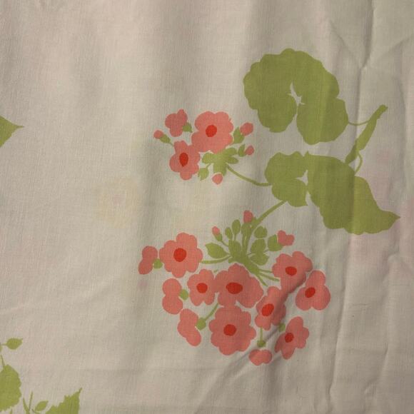 Set of 2 Vtg Wamsutta Superlin Muslin Sheet Floral Bright Cottage Core Queen - Picture 5 of 8
